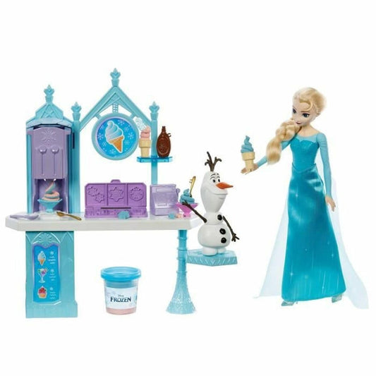DISNEY Frozen - Elsa and Olaf's Ice Cream Stand with Dessert Machine and accessories, for kids 3 years and up, HMJ48
