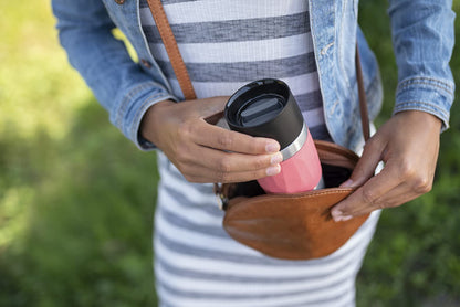Emsa N21604 Travel Mug Compact Stainless Steel Thermo/Insulated Cup | 0.3 liters | 3h hot | 6h cold | BPA-Free | 100% leak-proof | dishwasher safe | 360° drinking opening | Coral Red