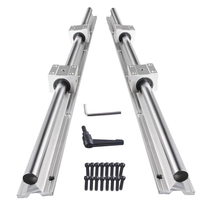 CNCMANS linear guide rail 2pcs SBR25-800mm stainless steel guide rail with 4pcs SBR25UU linear bearing block, CNC parts for 3D printer stepper motor (linear guide SBR25 800mm)