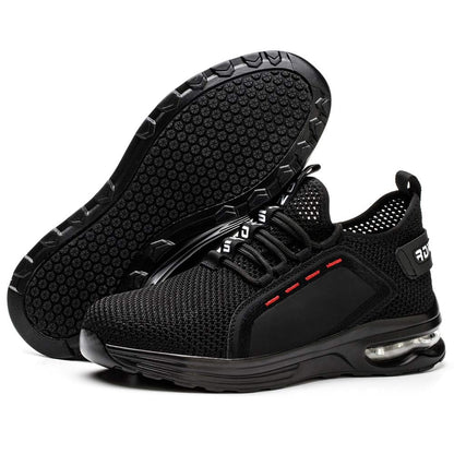 Rona Shoes Safety Shoes Work Shoes Steel Toe Shoes Lightweight Comfortable Sporty Protective Work Shoes Men Women Luna Black EU 36