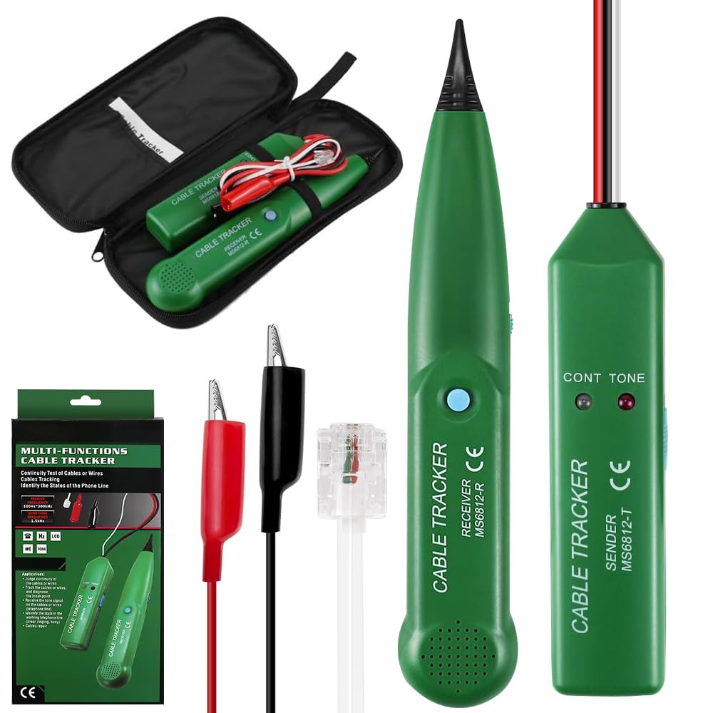 Wire break locator for robotic lawn mower, cable tracker, cable finder, cable tester, wire tracer, circuit tester, telephone line tracker for network maintenance, continuity test circuit traversal.