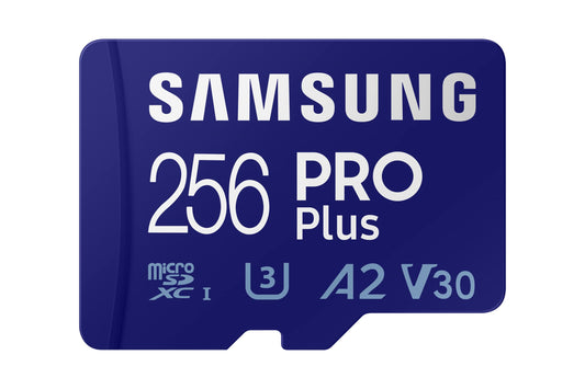 Samsung PRO Plus microSD card, 256GB, UHS-I U3, Full HD & 4K UHD, 160MB/s Read, 120MB/s Write, Memory Card for Smartphone, Drone, or Action Cam, Incl. SD Adapter, MB-MD256KA/EU