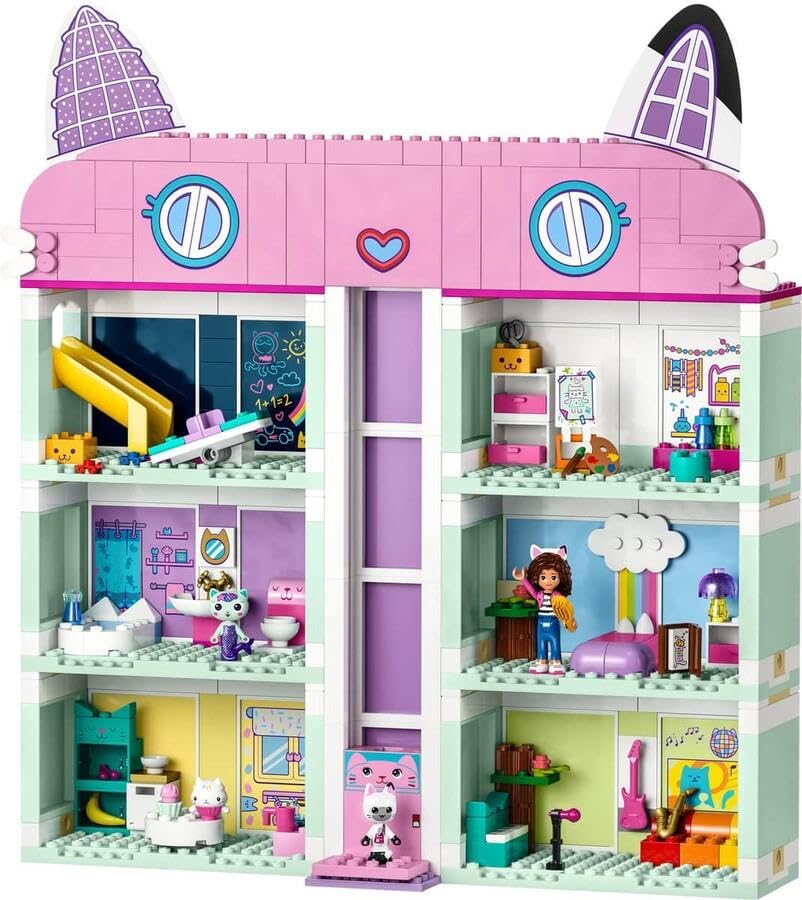Lego Gabby's Dollhouse Toy - 4-story dollhouse with Gabby, Pawesome Panda, Kitty Fairy & Cakey Cat minifigures and accessories - Gift for girls and boys ages 4 and up - 10788