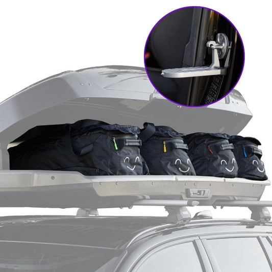 ISIBELL® Roof Box 4-piece bag set with step for easy loading and unloading, identification marker/duffel bag/roof box bags/roof box bag