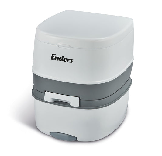 Enders Camping Toilet SUPREME Mobile WC Chemical Toilet, integrated holder for toilet paper, flush and waste tank, with ventilation button, comfortable seating height of 44cm #4999