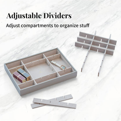 Vlando stackable jewelry trays jewelry box jewelry organizer jewelry storage - Large jewelry box women's jewelry display drawer insert for earring necklaces bracelet ring
