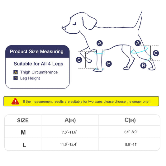 KINBOM Dog Knee Brace for Hind Leg, Dog Hind Leg Brace Dog ACL Brace Hind Leg Dog Knee Support for Dog ACL Brace Hind Leg (Black, Size L)