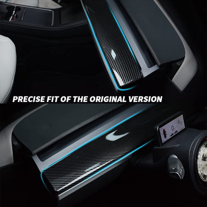 ABS carbon fiber model dashboard cover for Tesla Model Y 2021 2022, car center console panel sticker interior accessory for Model 3 2021 2022 (Not for the 2024 2025 new model)