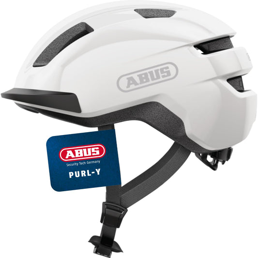 ABUS Bike Helmet PURL-Y - suitable for E-bikes and S-pedelecs - stylish NTA protective helmet for adults and teenagers - White, size M.
