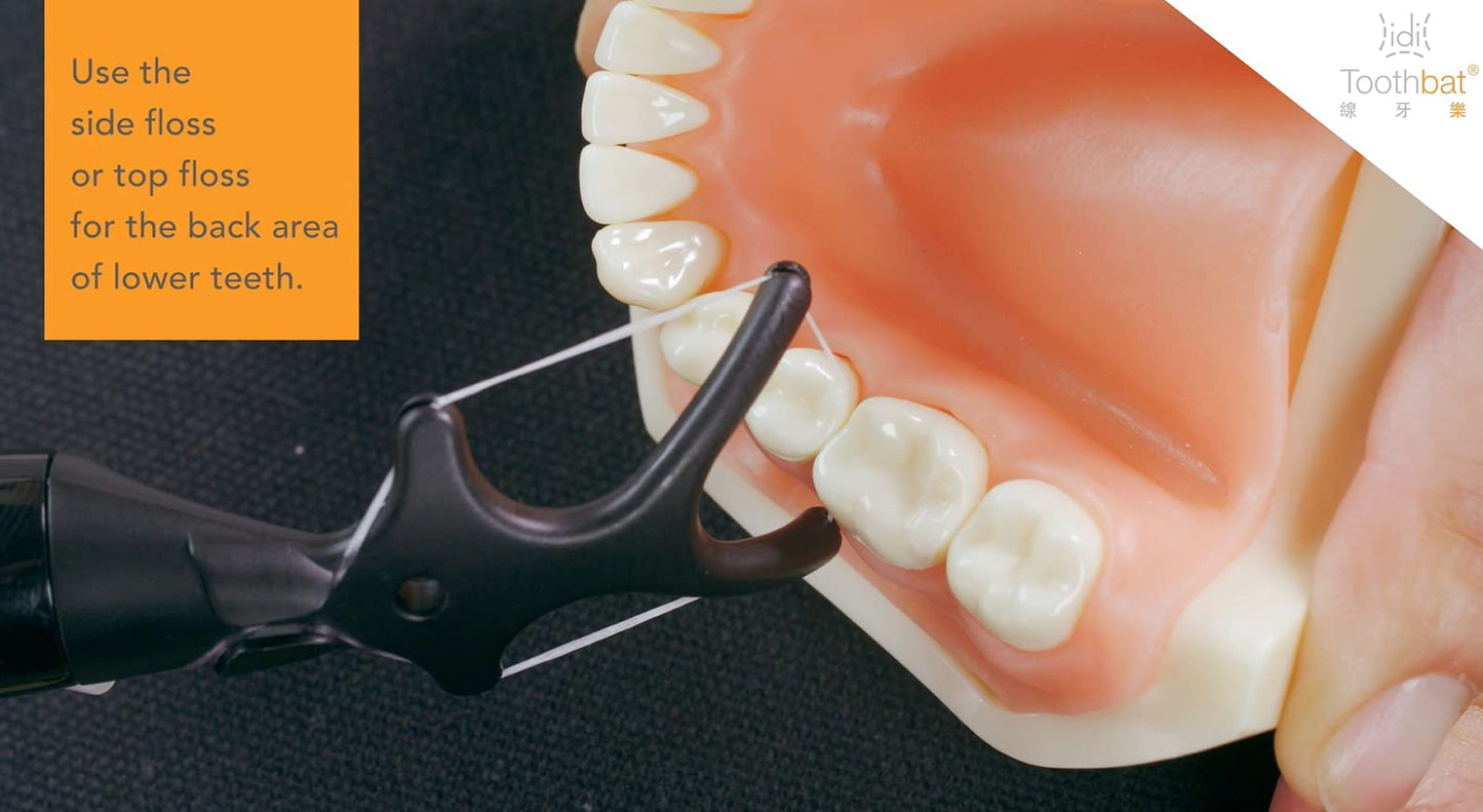 Toothbat WOW dental floss holder, eco-friendly, high quality, provides consistent results, comfortable grip, easy to use, works with your favorite dental floss.