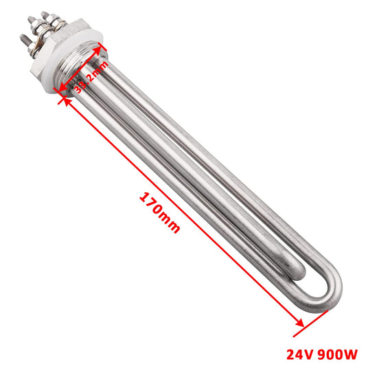 AIICIOO Heating Element Stainless Steel 1 inch Diameter 33.2mm 2U 24V 900W.