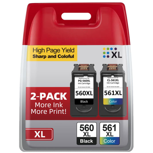 Firstoner 560 561 XL cartridges, PG 560 XL Black and CL 561XL Color Replacement for Original Canon Printer Cartridges 560 561 Multipack for Canon Pixma TS7450 TS7451 TS5350 TS5351 TS5352 TS5353