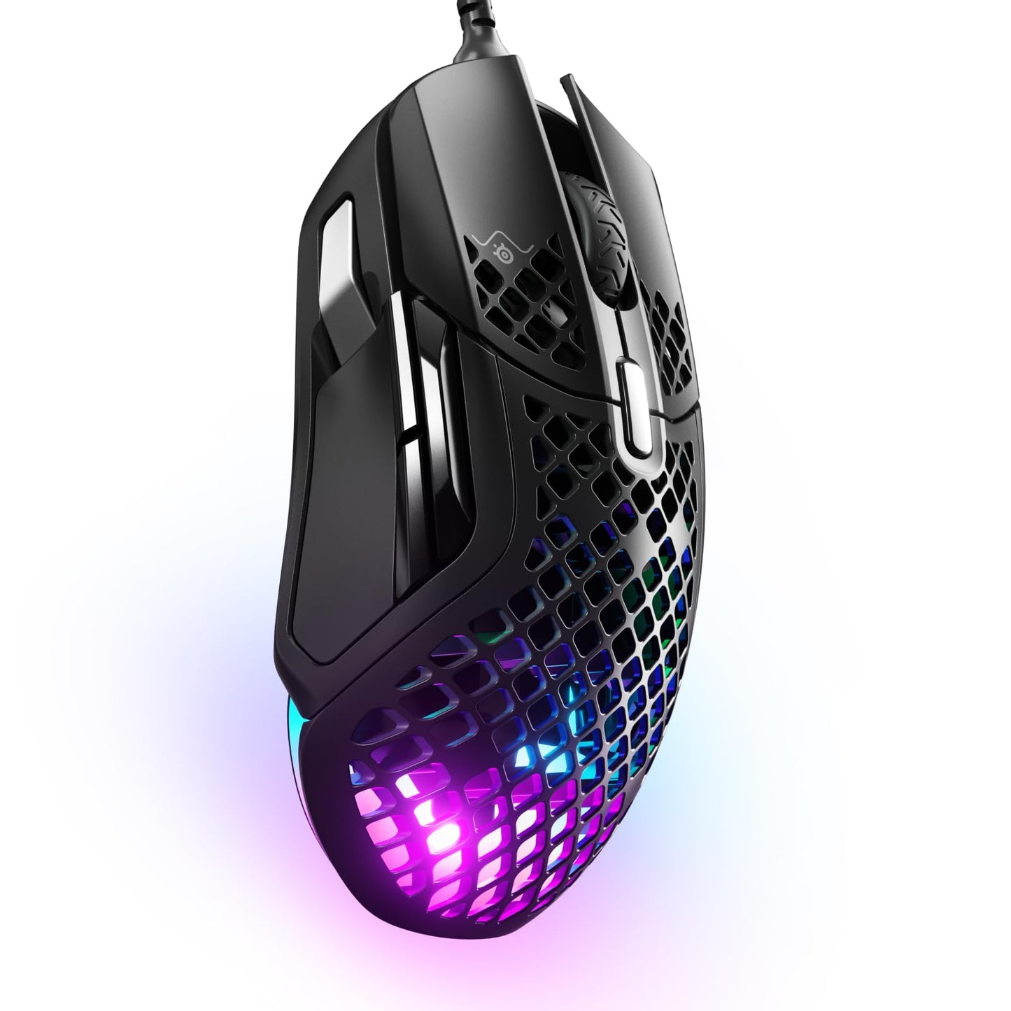 SteelSeries Aerox 5 - RGB gaming mouse with surface cutouts - Lightweight and water-resistant - Optical TrueMove Air sensor with 18,000 DPI.