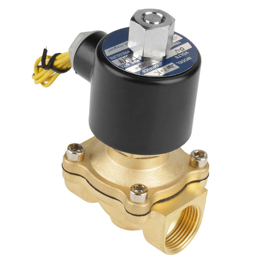 3/4" DC 12V Brass Solenoid Valve Normally Open Electric Solenoid Valve made of brass for water, air, gas.