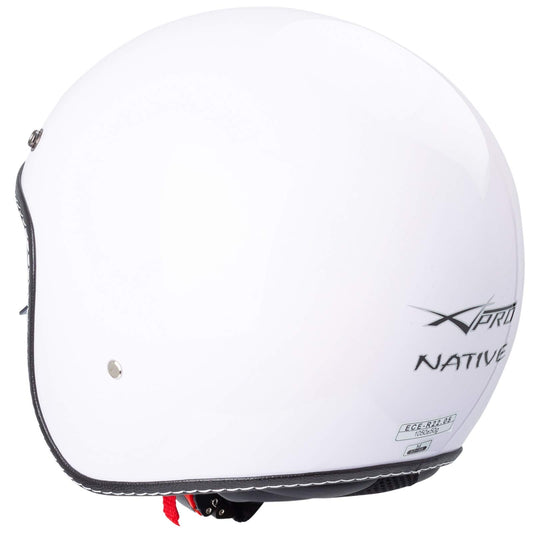 Motorcycle jet helmet Cafe Racer ECE 22-06 sun visor scooter white XXL