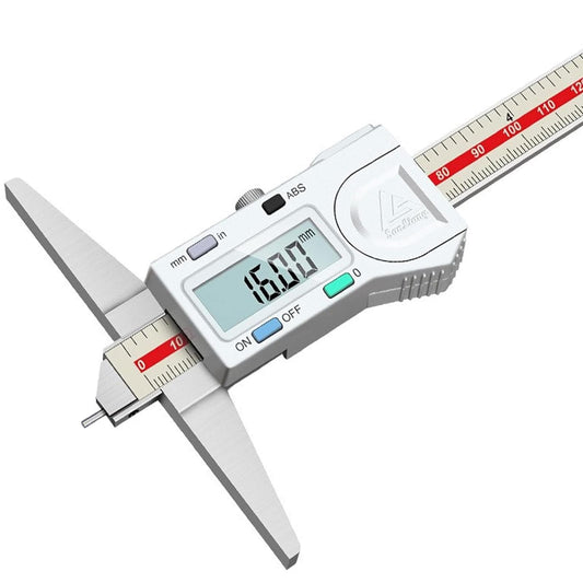 0-150mm Digital Depth Gauge with measuring pin, 0.01mm high-precision stainless steel digital depth gauge with mm/inch measuring system, depth measurement tool (0-150mm)