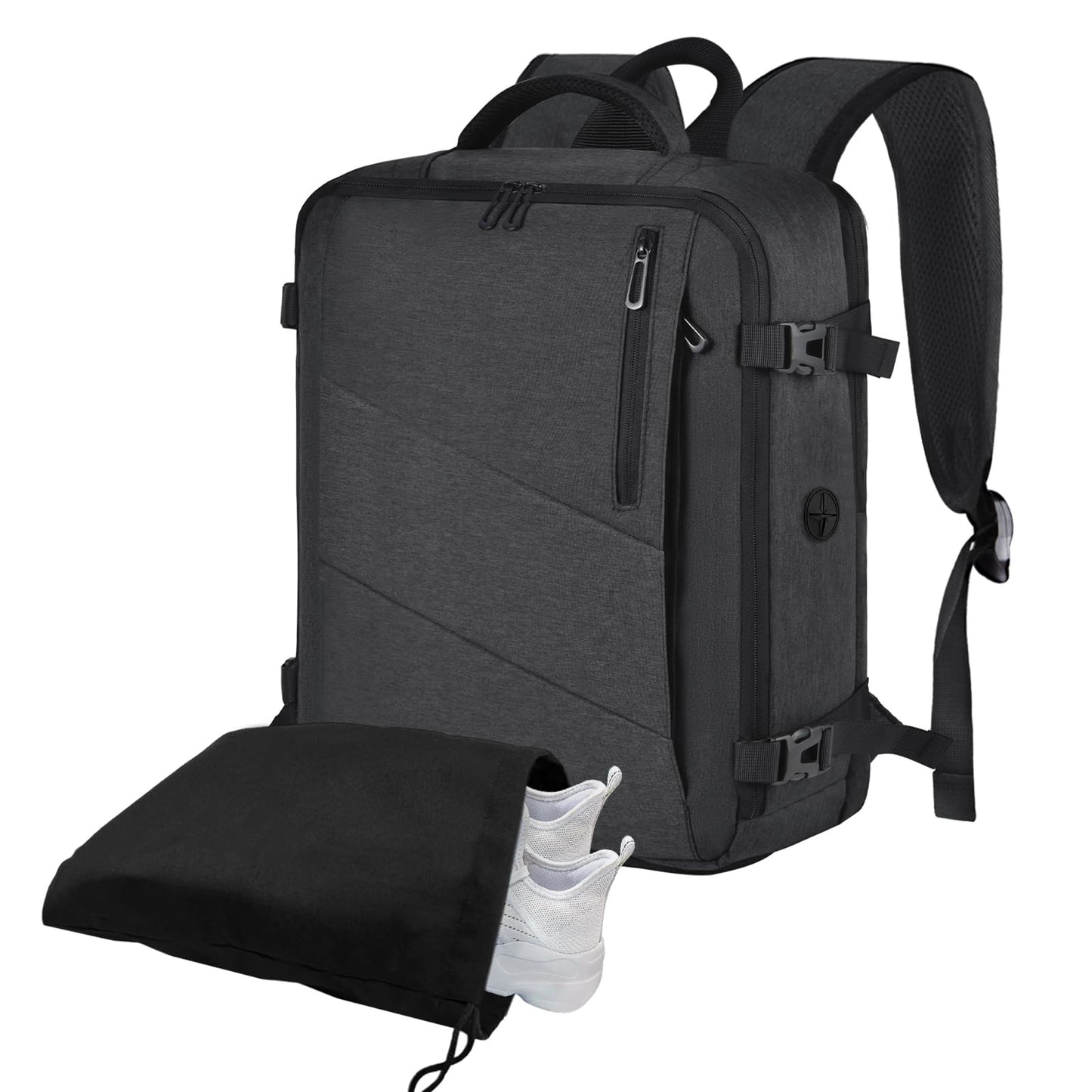 Leyrica carry-on backpack 45x36x20 for Easyjet, travel backpack bag Waterproof airplane travel bag Hand luggage 15.6 inch laptop backpack Outdoor daypack School bag (Grey)