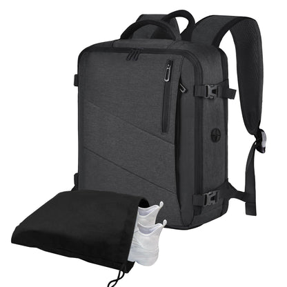 Leyrica carry-on backpack 45x36x20 for Easyjet, travel backpack bag Waterproof airplane travel bag Hand luggage 15.6 inch laptop backpack Outdoor daypack School bag (Grey)