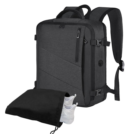 Leyrica carry-on backpack 45x36x20 for Easyjet, travel backpack bag Waterproof airplane travel bag Hand luggage 15.6 inch laptop backpack Outdoor daypack School bag (Grey)