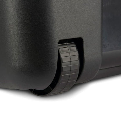 Tontarelli storage box with wheels, 50L storage bin shelf box with lid, stackable.