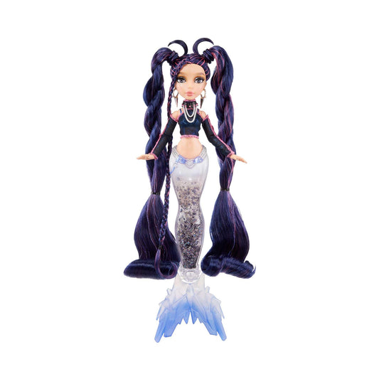 Mermaze Mermaidz Winter Waves - NERA - Mermaid doll with color change fin, glitter-filled tail, and accessories - For kids and collectors aged 4 and up.