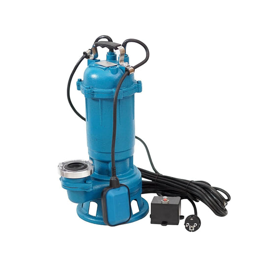 1500W WEISBACH PROFESSIONAL CTR Powerful submersible sewage pump Dirty water pump with shredder and float switch 24000L/h + 2" storz coupling + 20m C hose