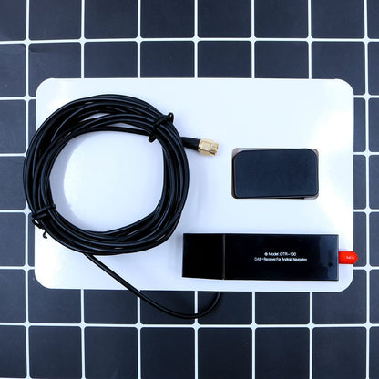 DollaTek DAB Radio Receiver in-Car Antenna Digital DAB+ Adapter Tuner Box Audio USB Amplified Loop Antenna Decoding Radio Reception for Android