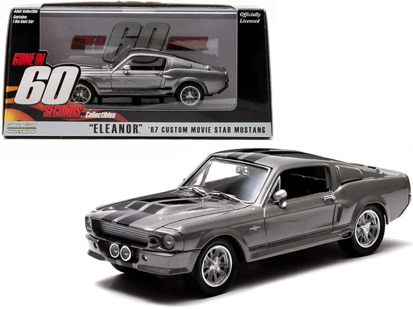 Greenlight Collectibles - 86411 - Miniature Vehicle - Model - Ford Mustang Shelby - GT 500 Custom - Eleanor - Scale 1:43
