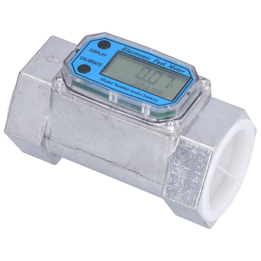 2-inch turbine flow meter, 35 to 200 l/min. Electronic digital flow meter for fuel, liquid water, diesel oil, 2.3V-3.3V LLW-50.
