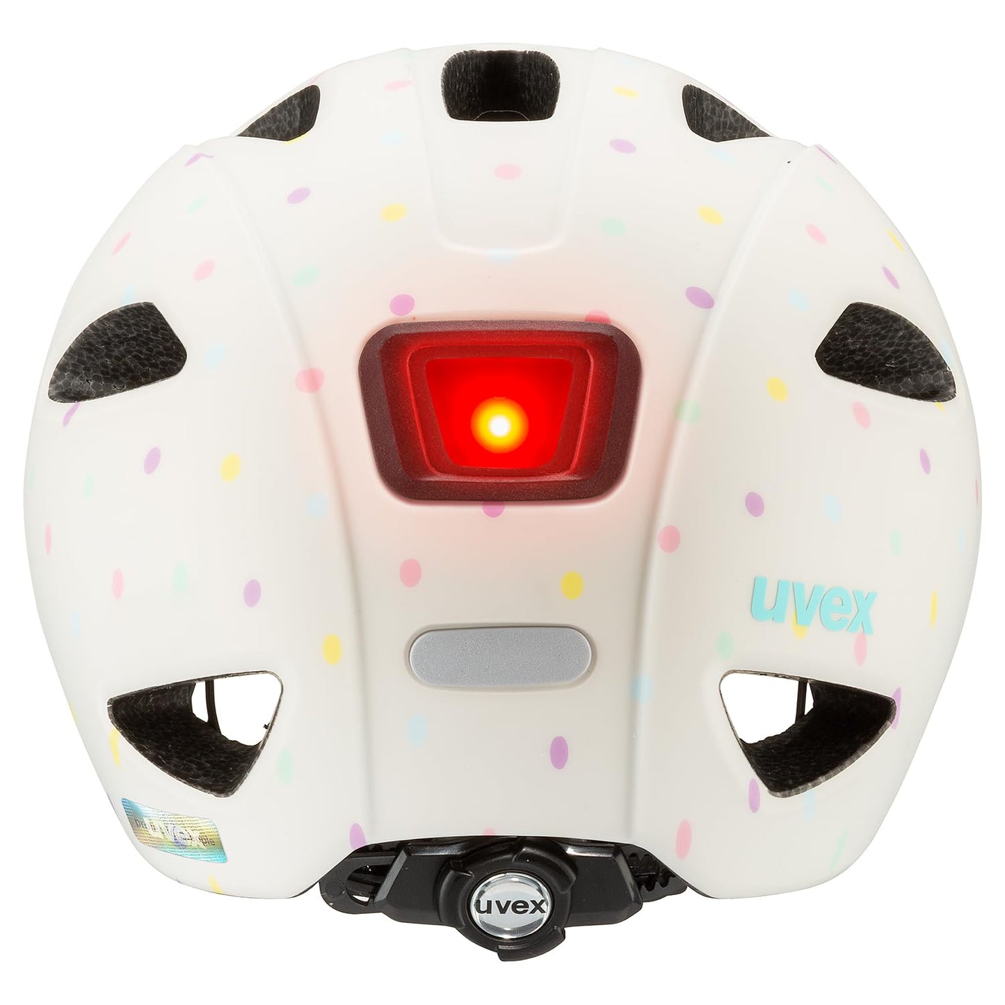 uvex oyo style - lightweight bike helmet for kids - custom sizing adjustment - expandable with LED light - egg dots matte - 50-54 cm