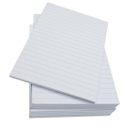 HLKauf Notebooks Writing Pads DIN A4 A5 A6 | squared | lined | blank, Notebook 5er|10er|20er Pack, 50 sheets per pad, 80 gsm offset white, pads for school or office Uni