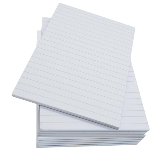 HLKauf Notebooks Writing Pads DIN A4 A5 A6 | squared | lined | blank, Notebook 5er|10er|20er Pack, 50 sheets per pad, 80 gsm offset white, pads for school or office Uni