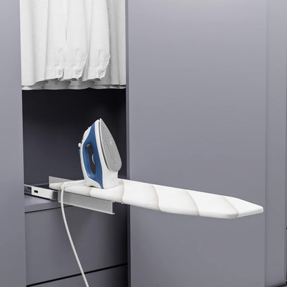 uyoyous Pull-Out Ironing Board 180° Rotatable Drawer Sliding Ironing Table Foldable Built-in Ironing Board with Heat-Resistant Cover for Closet Living Room Laundry Room 95.6 x 30 cm