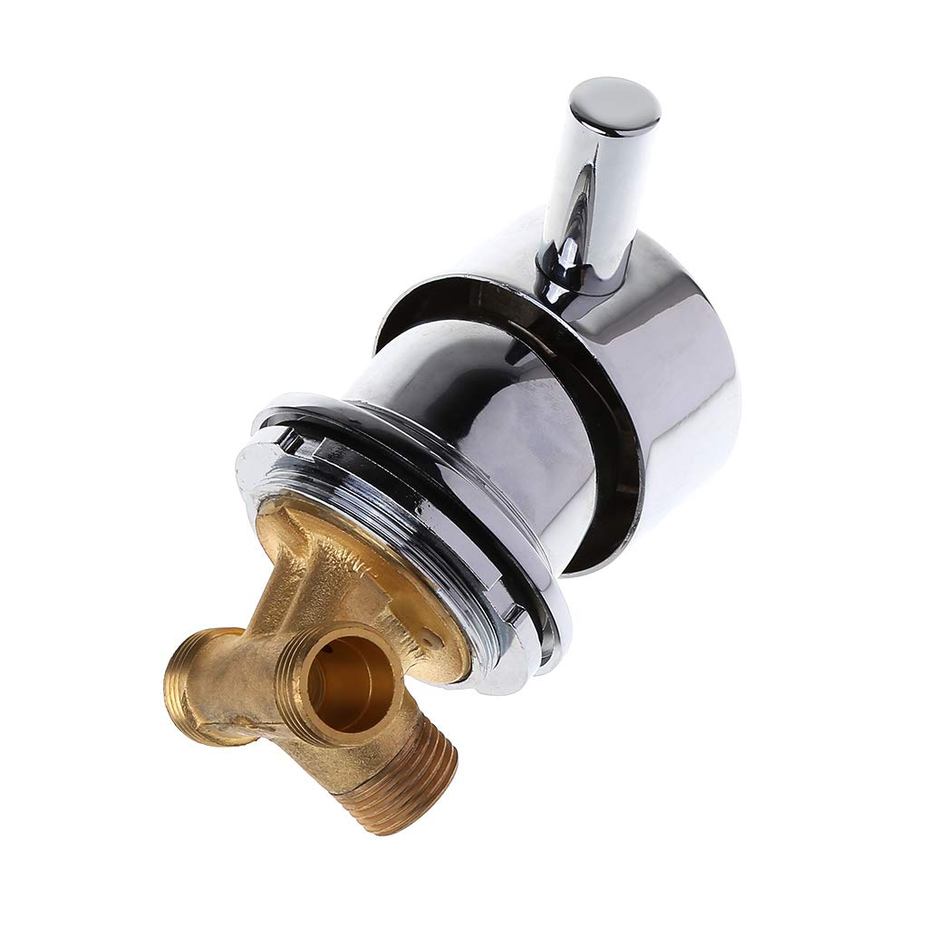 CADANIA Mixing Valve for Hot and Cold Water, G1/2" Thermostatic Shower Mixer Tap Two In One Outlet Faucets for Shower Room Wall Mounted