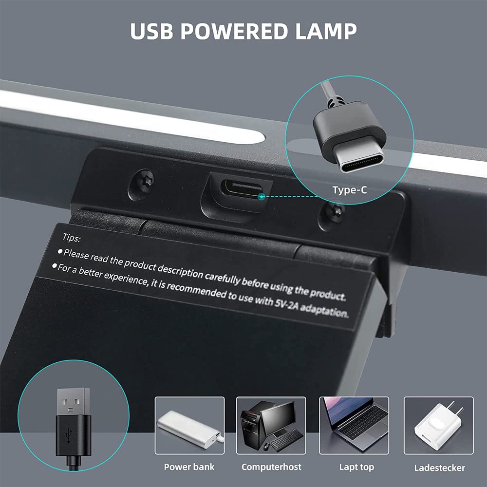 Vanyuei computer lamp for curved/flat monitor, with RGB backlighting, wireless remote control, touch control, no screen glare, curved screen light for gaming.