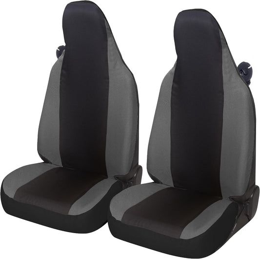 Auto Accessories Lupex - Seat covers for car seats, compatible seat covers for Smart Fortwo First Series, Black Dark Grey | 450 | Made in Italy | Seat cover set pair front | Interior seats
