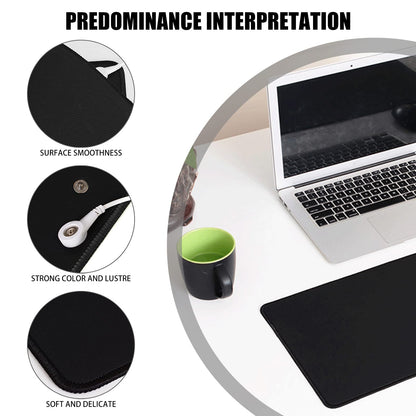 Grounding mat set with EU grounding cable, Grounded mouse pad Grounding pad, Anti-static mat, Grounding mat for under the desk, table, sofa, yoga mat (25*68CM)