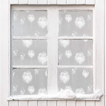 Homein window film privacy film window frosted film dandelion static cling film decorative film window pictures privacy from outside sun protection film for bathroom kitchen office 90 x 400 cm