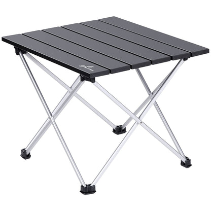 Sportneer Camping Table, Folding Camping Table, Aluminium Camping Table Lightweight with Bag, Easy to Carry, Foldable Table Perfect for Picnic Cooking Garden Hiking Travel, Black, M