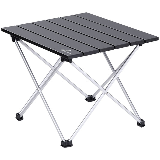 Sportneer Camping Table, Folding Camping Table, Aluminium Camping Table Lightweight with Bag, Easy to Carry, Foldable Table Perfect for Picnic Cooking Garden Hiking Travel, Black, M
