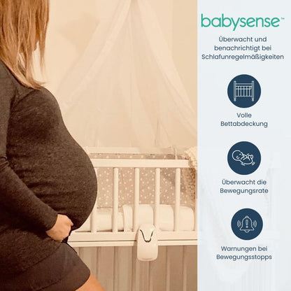 Babysense Video Baby Monitor with 2.4" screen & Medically certified movement monitor for babies with real-time alerts for absent breathing movement, contactless, 2-in-1.