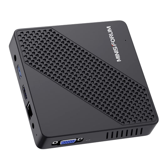 Mini-PC Intel Celeron N4020 (2.8 GHz), 4 GB DDR4/64 GB eMMC, Intel UHD Graphics 600, Fanless Mini Computer 4k@60Hz HDMI&VGA, USB3.0, Wi-Fi 2.4/5.8G, BT4.2