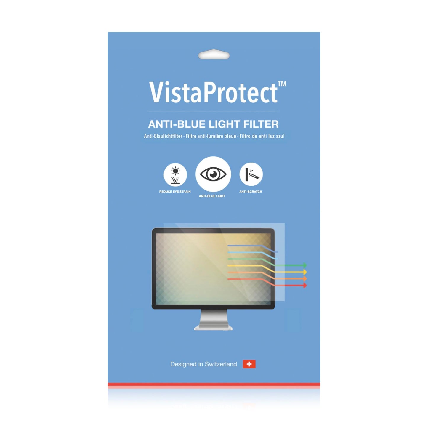 VistaProtect Premium Anti-Blue Light Filter for Computer Monitors, Removable (26" to 27" Inches)