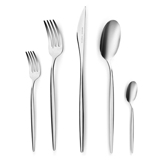 Karaca Lisbon Cutlery Set With Box Set 60 Pieces, For 12 People, 18/10 Stainless Steel Cutlery Set, Dishwasher Safe, Perfect For Daily Use, Premium Quality