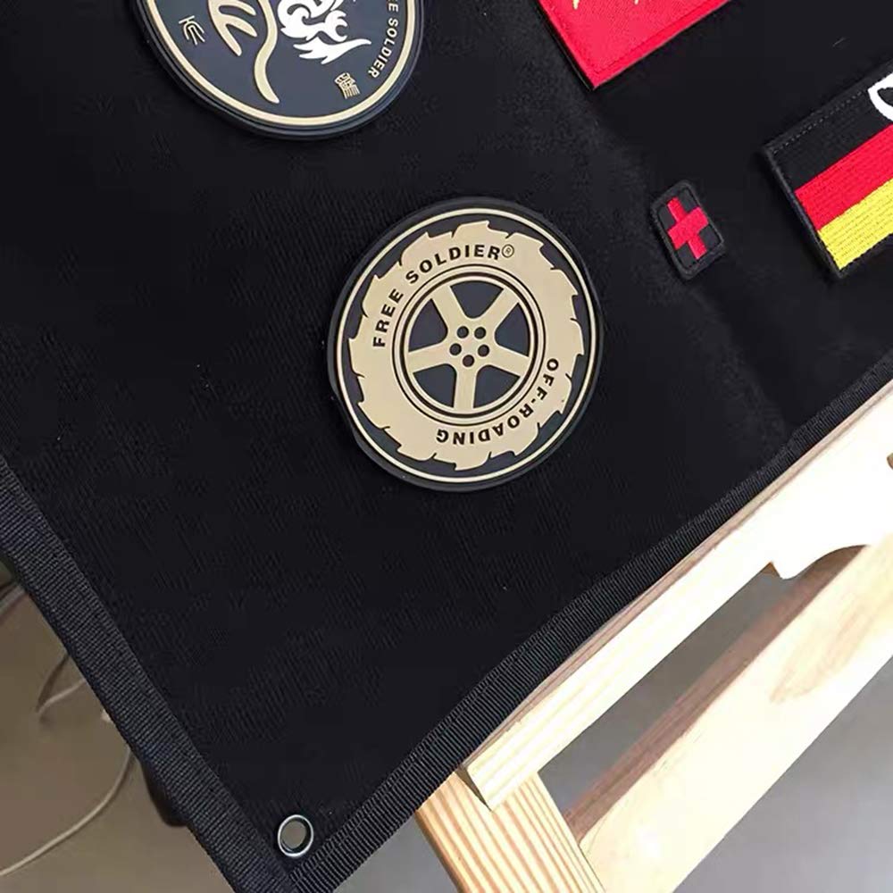 114x76cm oversized patch display board, hanging patch collection board, tactical military patch holder plate - plate for collecting closure emblems patch, 6-hole, 1000D durable, stitching