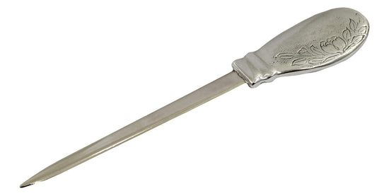 Cavagnini, Elegant stainless steel and pewter letter opener, comes with gift box (plate)