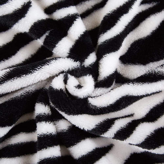 DREAMLANDING sofa blanket- 230 x 260 cm Zebra pattern-cuddly blanket Soft, colorful, oversized, decorative, ultra-plush, cool blanket for sleeping.