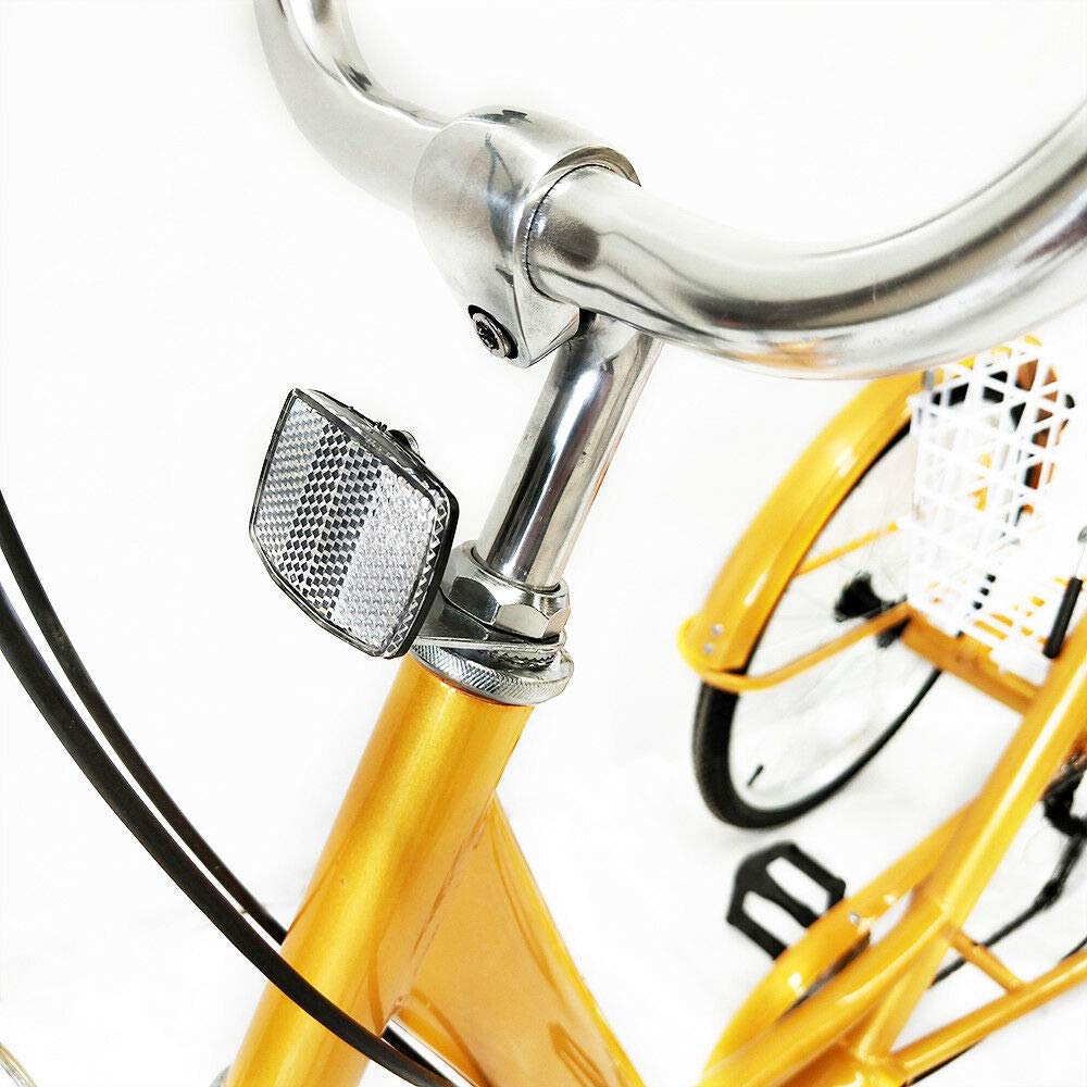 MINUS ONE adult tricycle Bicycle with 3 wheels Seniors' bike Cargo bike 24" 6-speed gear shift (yellow with lights)