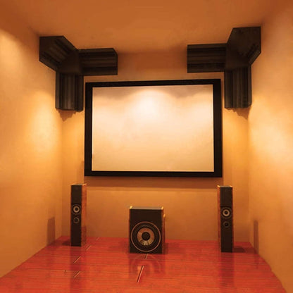 Arrowzoom 12 Acoustic Foam Tiles Long Bass Traps 12x12x24cm Soundproofing Wall Decor Sound Absorbers Broadband Absorbers Recording Studio Soft Foam Black 1133