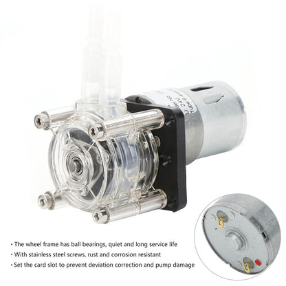 Fafeicy G928 24V Peristaltic Pump with card slot design, 500 ml/min high flow peristaltic pump. High-quality dosing pump for aquarium laboratory, 304 stainless steel screw, and ball bearing (24V)
